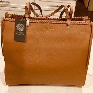 New Beautiful Large Vince Camuto Leather Tote Bag